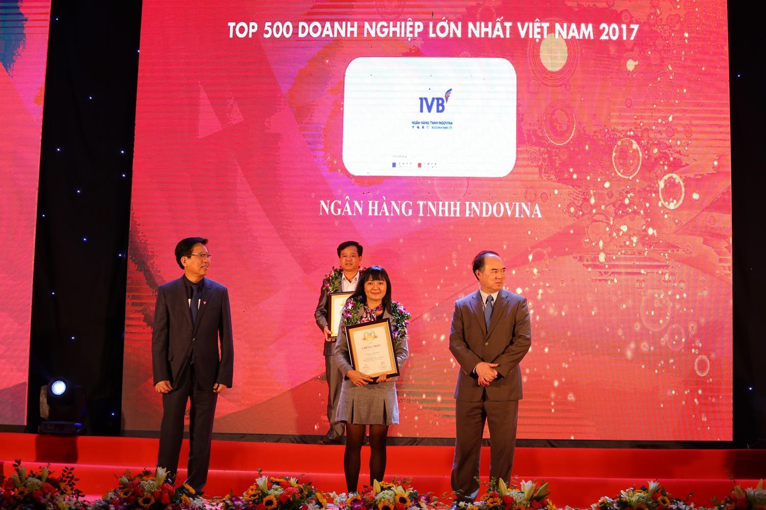 Indovina Bank lọt Top 500 Doanh nghiệp lớn nhất Việt Nam năm 2017